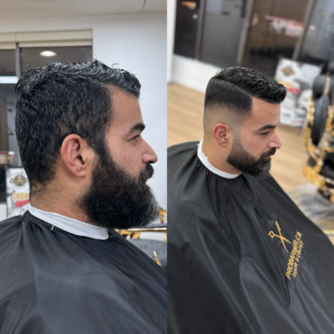 AJ's beard grooming and shape-up transformation